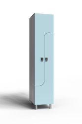 Шкаф для раздевалок HPL пластик Z 2-1 (1 секция) 1900х400х500 мм