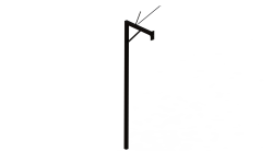 Баскетбольная стойка стационарная, одноопорная, вылет 1,2 м (без щита) СТ-139