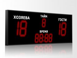 Табло для футбола 2000x700 мм R 0.5 Кд красный