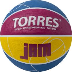 Мяч баскетбольный TORRES Jam №3 (износостойкая резина) Мяч баскетбольный TORRES Jam №3 (износостойкая резина)