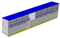 Бокс для запасных игроков 9,76х1,5х2,6 м