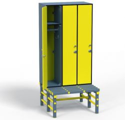 Шкаф для раздевалок ЛДСП ТС 1-23 1050x500x1500 мм
