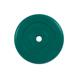 Диск обрезиненный 10кг, d=31мм (зеленый) MB Barbell MB-PltC31-10