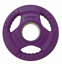 Диск олимпийский 1,25 кг обрезиненный цветной с Ручками V-SPORT LC-1.25