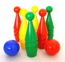 Кегли для детей пластиковые (6 шт., 2 мяча)