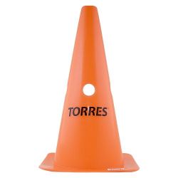 Конус тренировочный TORRES 30см (пластик) с отверстием для штанги