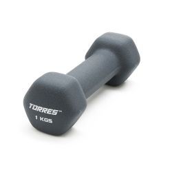 Гантель металлическая в неопреновой оболочке TORRES 1 кг