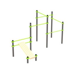 Воркаут (наклонная скамья и 5 перекладин) ZAVODSPORTA W249