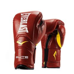 Перчатки тренировочные на липучке EVERLAST Elite Pro 16oz (красный) Перчатки тренировочные на липучке EVERLAST Elite Pro 16oz (красный)