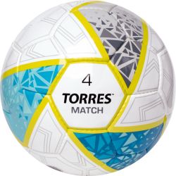 Мяч футбольный TORRES Match №4 (ПУ) бело-серо-голубой Мяч футбольный TORRES Match №4 (ПУ) бело-серо-голубой