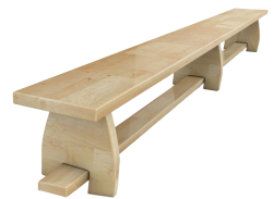 Скамейка гимнастическая "Стандарт" 2500х240х300мм ГОСТ (массив хвои, деревянные ножки) СТП-167