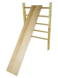 Доска наклонная гладкая 2,5 м с крюками для гимнастической стенки