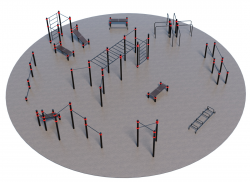 Уличная спортивная площадка Воркаут ТС-3-2
