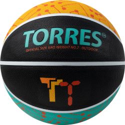 Мяч баскетбольный TORRES TT №7 (износостойкая резина) Мяч баскетбольный TORRES TT №7 (износостойкая резина)