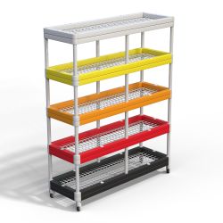 Стеллаж для акваинвентаря 1500х610х1910 мм (с полиамидной сеткой)