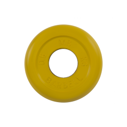 Диск обрезиненный 0,5кг, d=26мм (желтый) MB Barbell MB-PltC26-0,5
