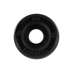 Диск обрезиненный евро-классик 1,25кг, d=51мм (черный) MB Barbell MB-PltBE-1,25