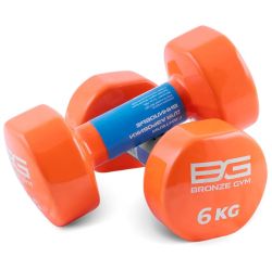 Гантели для аэробики виниловые BRONZE GYM BG-FA-VD 6 кг