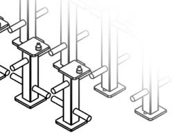 Малая закладная опора для уличного тренажера FOREMAN FY-445.005 (глубина 300 мм)