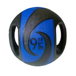 Мяч тренировочный (медицинбол) с хватами Original FitTools FT-DHMB 9 кг