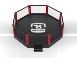 Восьмиугольный ринг MMA TOTALBOX OKT6-1 на помосте d=6 м (высота помоста 1 м)