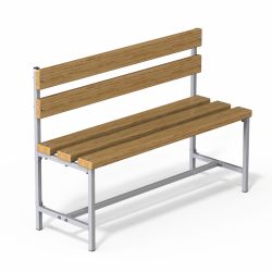 Скамейка для раздевалок со спинкой (разборная)