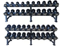 Комплект PVC гантелей 2,5-50 кг (20 пар) со стойками FITEX PRO FTX-311.3