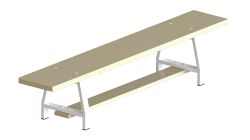 Скамейка гимнастическая "Стандарт" 1500х240х300мм (фанера 30 мм, мет. ножки) СТД-33