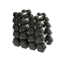 Набор гексагональных гантелей (10 пар от 1 до 10 кг) REBEL RGHEX-110 (SET)