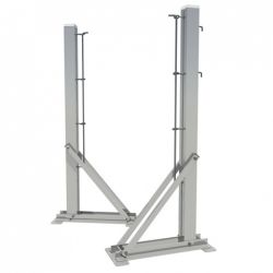 Стойки теннисные стационарные алюминиевые 80х80 мм с "башмаком" SPORTWERK (SPW-AТ-4)