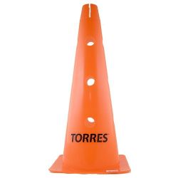 Конус тренировочный TORRES 46см (пластик) с отверстием для штанги Конус тренировочный TORRES 46см (пластик) с отверстием для штанги