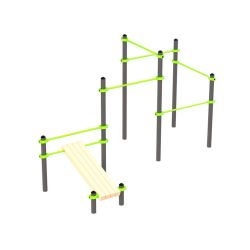 Воркаут (наклонная скамья и 5 перекладин) ZAVODSPORTA W349