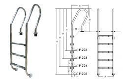 Лестница для бассейнов F (2 ступени)