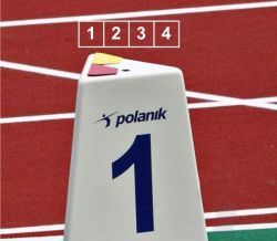 Тумба с номером дорожки и указателем фальстарта POLANIK LM-60 61 см 4 шт.
