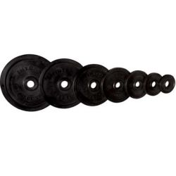 Диск олимпийский 20 кг обрезиненный чёрный V-SPORT LB-20