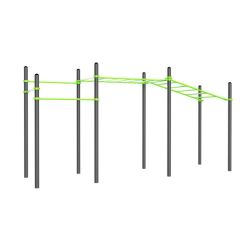 Воркаут (3 перекладины, рукоход классический, рукоход в подъем) ZAVODSPORTA W215