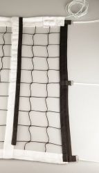 Сетка волейбольная соревн. 9,5х1 м d=3,5 мм (стропа, черная) с тросом