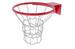 Кольцо баскетбольное тренировочное антивандальное №7 с сеткой металлической (пруток 20 мм) СТП-232