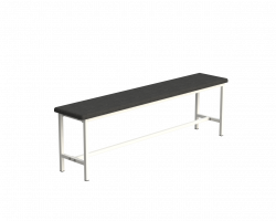 Скамейка для раздевалок без спинки полумягкая (разборная) 1500 мм