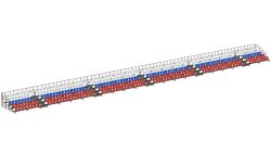Трибуна сборно-разборная 5-ти рядная на 410 мест СТ-427 Трибуна сборно-разборная 5-ти рядная на 410 мест СТ-427