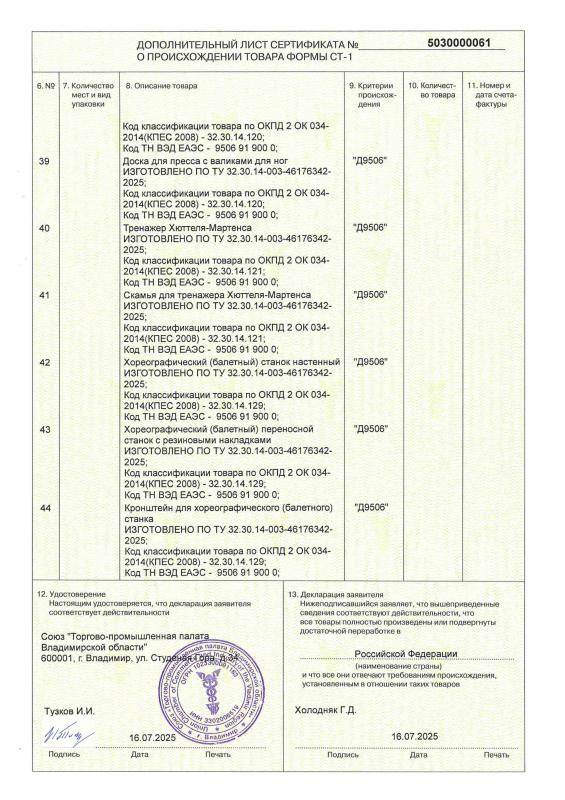 Сертификат о происхождении товара СТ-1 Сертификат о происхождении товара СТ-1