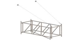 Ферма для игрового баскетбольного щита, складная настенная, вылет 2,5 м СТ-55
