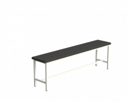 Скамейка для раздевалок без спинки полумягкая (цельная)