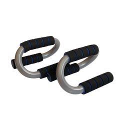 Упоры для отжимания (хром, мягкие неопреновые ручки) синий