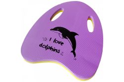 Доска для плавания 32,5х40х2,8 см фиолетово/желтая