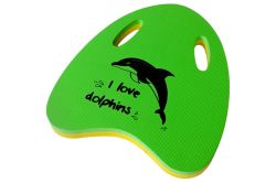 Доска для плавания 32,5х40х2,8 см зелено/желтая