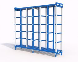 Стеллаж для акваинвентаря 2000x600x2000 мм (без колес) Стеллаж для акваинвентаря 2000x600x2000 мм (без колес)