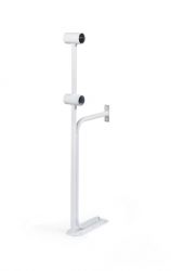 Кронштейн для хореографического (балетного) станка напольный пристенный двухрядный (белый)