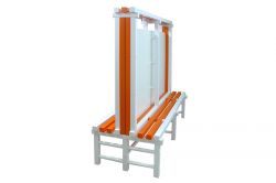 Скамья-вешалка с перегородкой 2000х734х1700мм