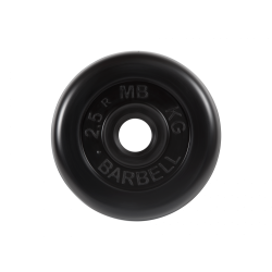 Диск обрезиненный 2,5кг, d=26мм (черный) MB Barbell MB-PltB26-2,5